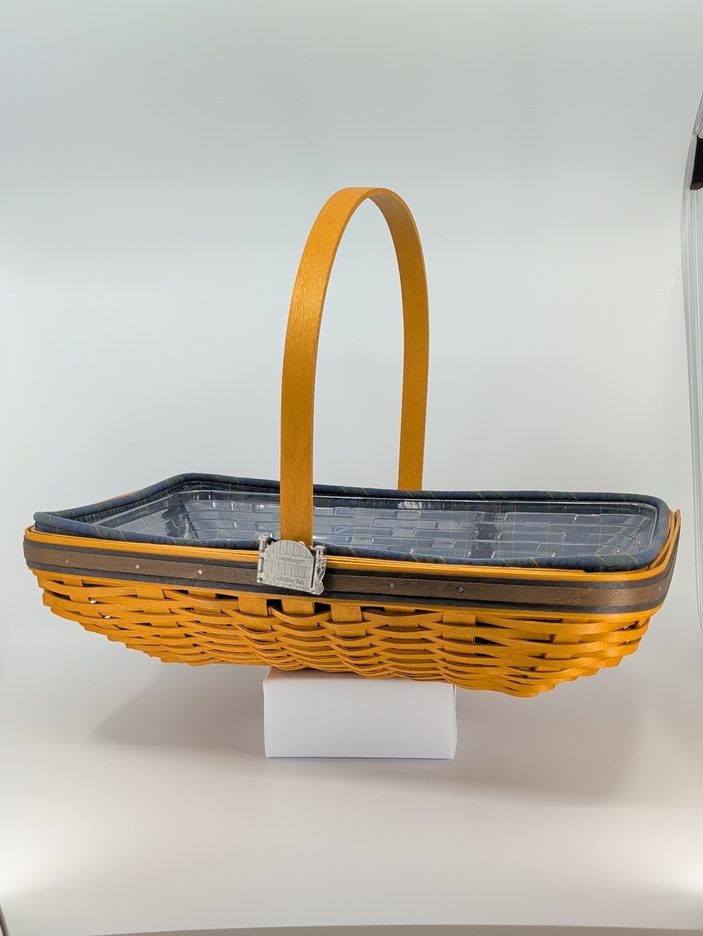 Longaberger 2000 Collectors Club Spring Meadow Basket/Liner/Protector/Tie-On
